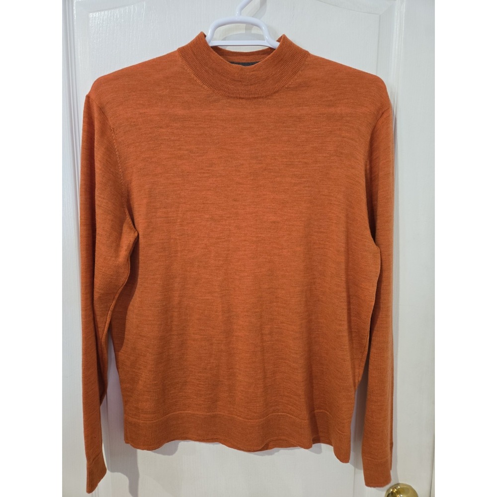 Mens Murano 100% Luxurious Italian Wool Burnt Orange XL